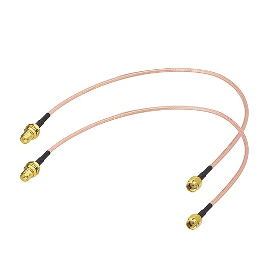 Superbat RP-SMA Female to RP-SMA Male RG316D Extension Cable ,High-Speed Low Loss Coaxial Jumper for 5G WiFi Router/Drone/Antenna 2-Pack