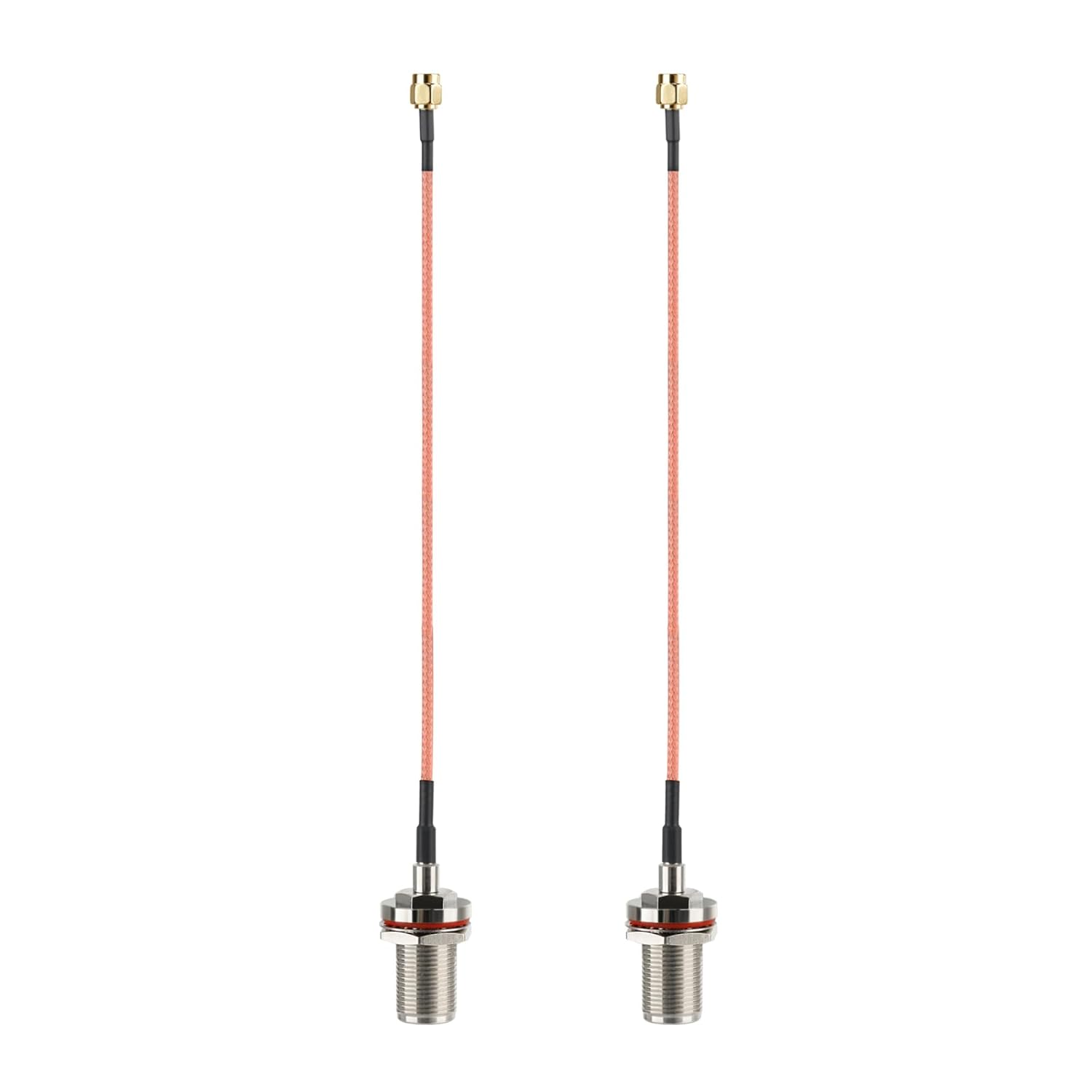Superbat N Type Female to SMA Male Coaxial Cable 6inch Low Loss RG316 SMA Male to N Type Female Bulkhead Moun Coax Jumper(2Pcs) for 3G/4G/LTE Lora Gateway Hotspot Radio Transmitters ADS-B Receiver