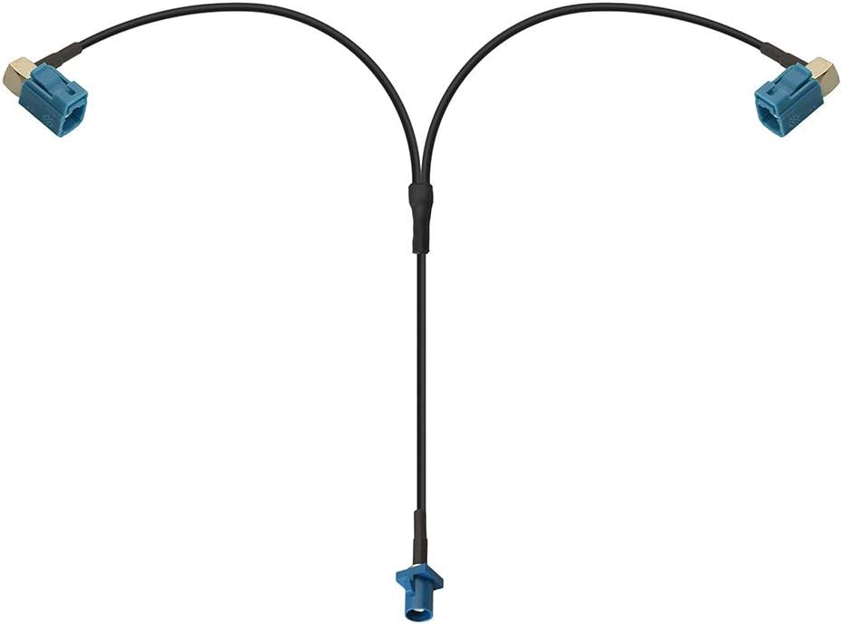 Superbat Fakra Splitter, Fakra Cable Male to Female RG174 Coaxial Cable Y Type Splitter for Car Stereo GPS Antenna Extension Cable, 2Ft