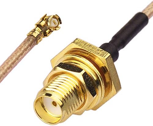 SUPERBAT U.fl/IPEX to SMA Cable Mini PCI to SMA Bulkhead Low Loss Coaxial Cable RG178 6" 15cm for Wireless Routers Mini PCIe Cards Network Extension Pigtail PCI WiFi WAN Repeater Antenna 2-Pack