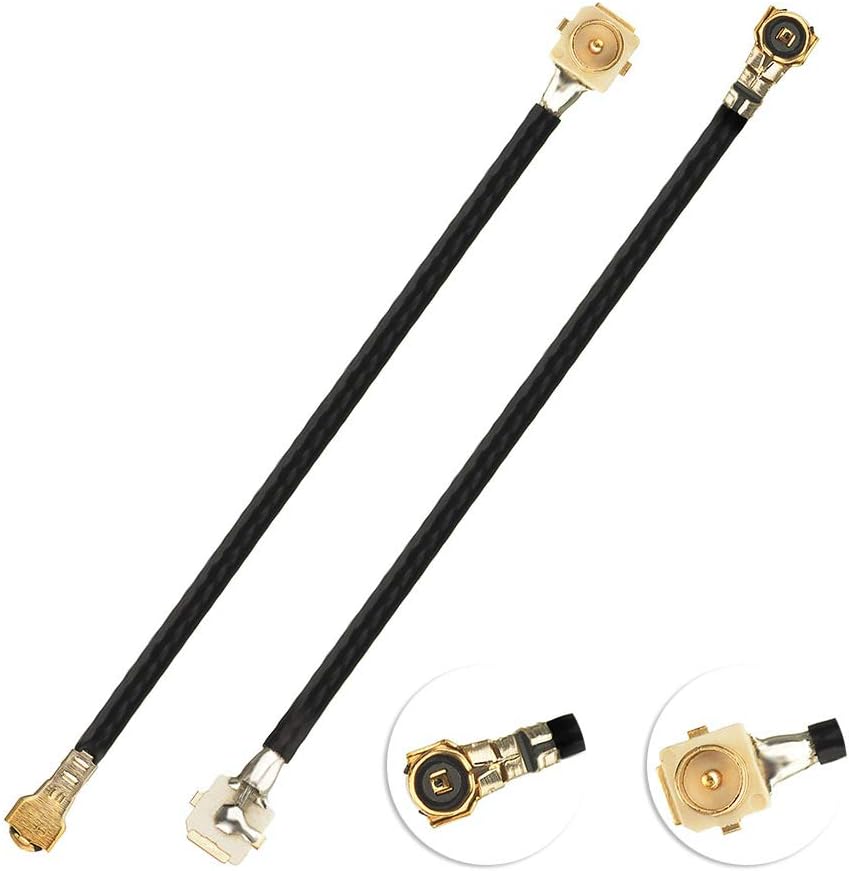 Superbat MHF4/IPEX4/IPX4 to U.FL Cable (10cm/3.9") - Female to IPX (IPEX/UFL) Male RF Pigtail - 1.13MM Low-Loss Extension 2-Pack