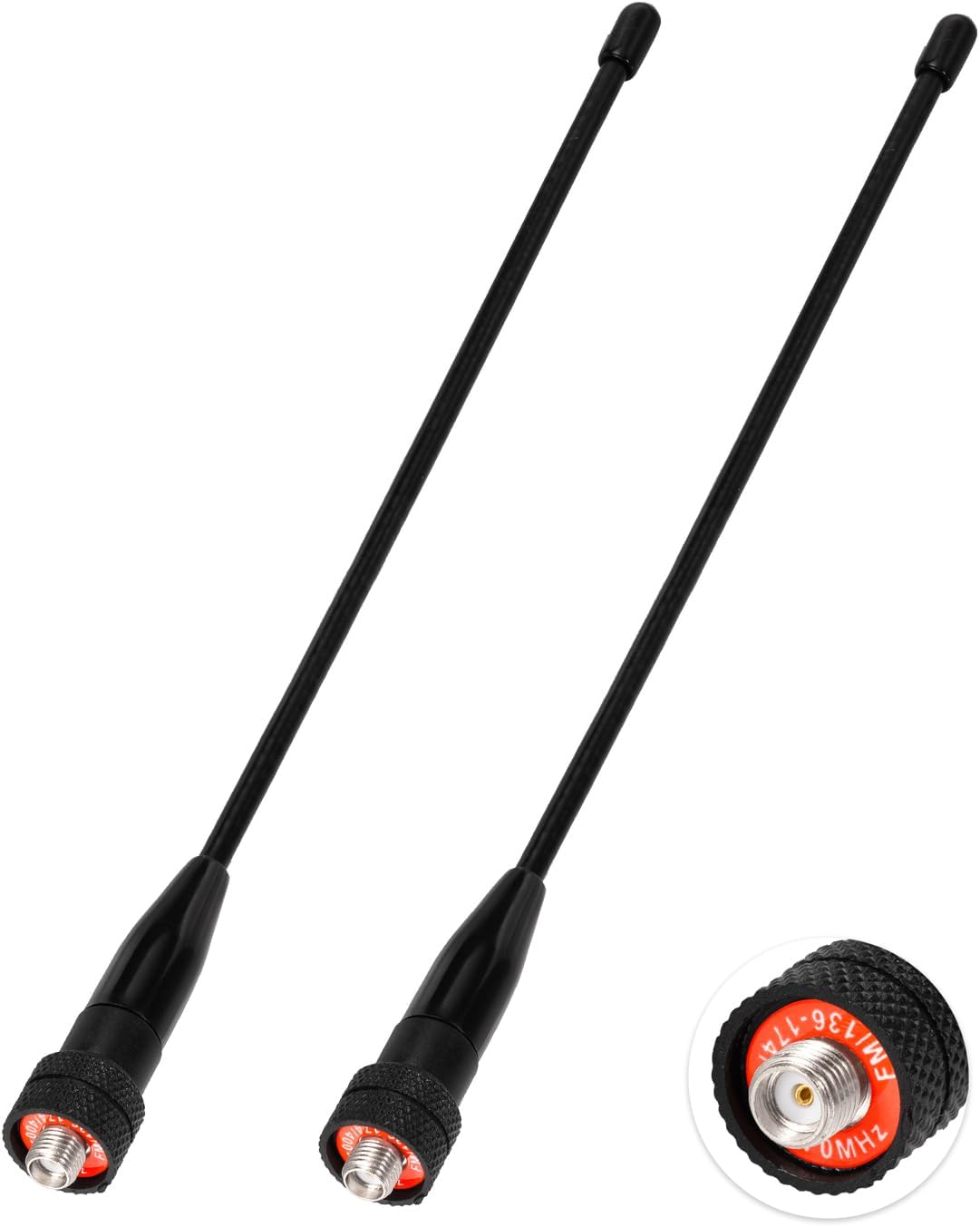 Superbat Handheld Radio Antenna with SMA Connector 136-174MHz/400-470MHz (2-Pack) Compatible for Wouxun/TYT Ham Radio Antenna etc.