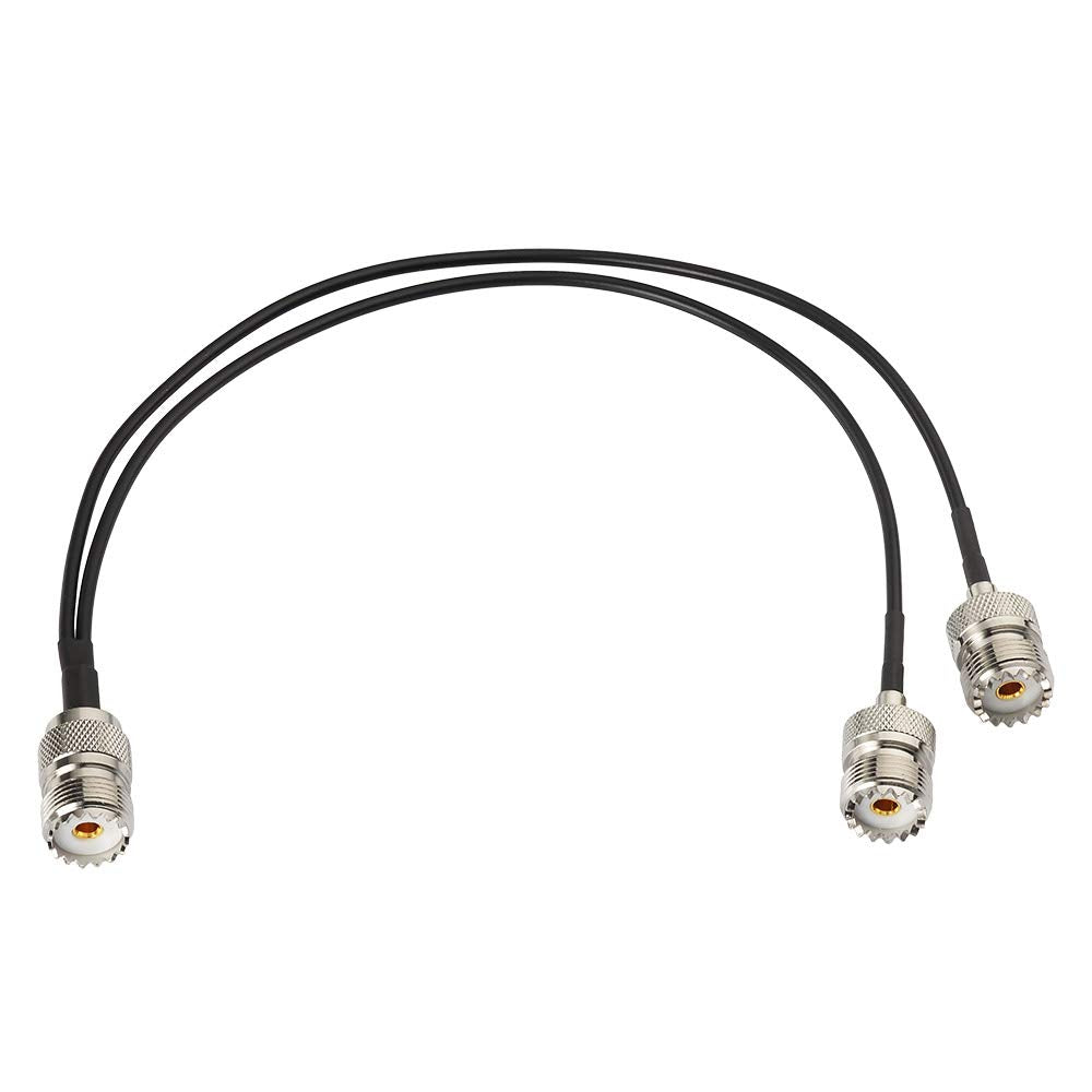SUPERBAT UHF Splitter Cable SO239 to Dual PL-259 Cable Splitter Low Loss (12 Inch RG316) for HAM & CB Radio, Antenna Analyzer,Dummy Load,SWR Meter etc.