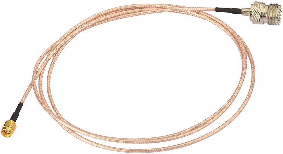 Superbat SMA to SO239 Adapter Pigtail SMA Male to UHF SO-239 Female Connectors RG316 Cable for Spectrum Analyzers SDR Dongle Handheld Antenna Radio VHF/UHF Transmitter 2pcs