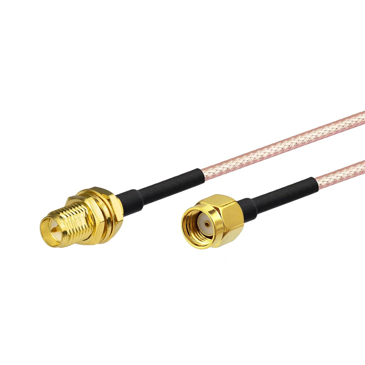 Superbat RP-SMA Female to RP-SMA Male RG316D Extension Cable 6inch,High-Speed Low Loss Coaxial Jumper for 5G WiFi Router/Drone/Antenna 2-Pack