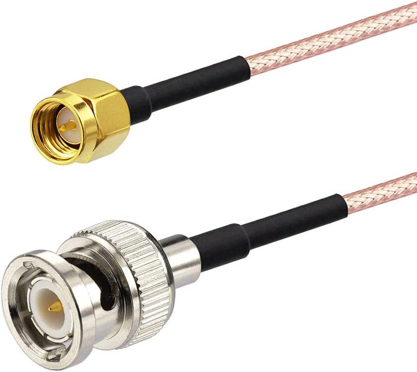 Superbat SMA to BNC Cable SMA Male to BNC Male Coaxial Cable 50 Ohm RG316 Jumper (6inch 2-Pack) for Scanner Antenna Ham Radio Wi-Fi Wireless LAN Devices etc.