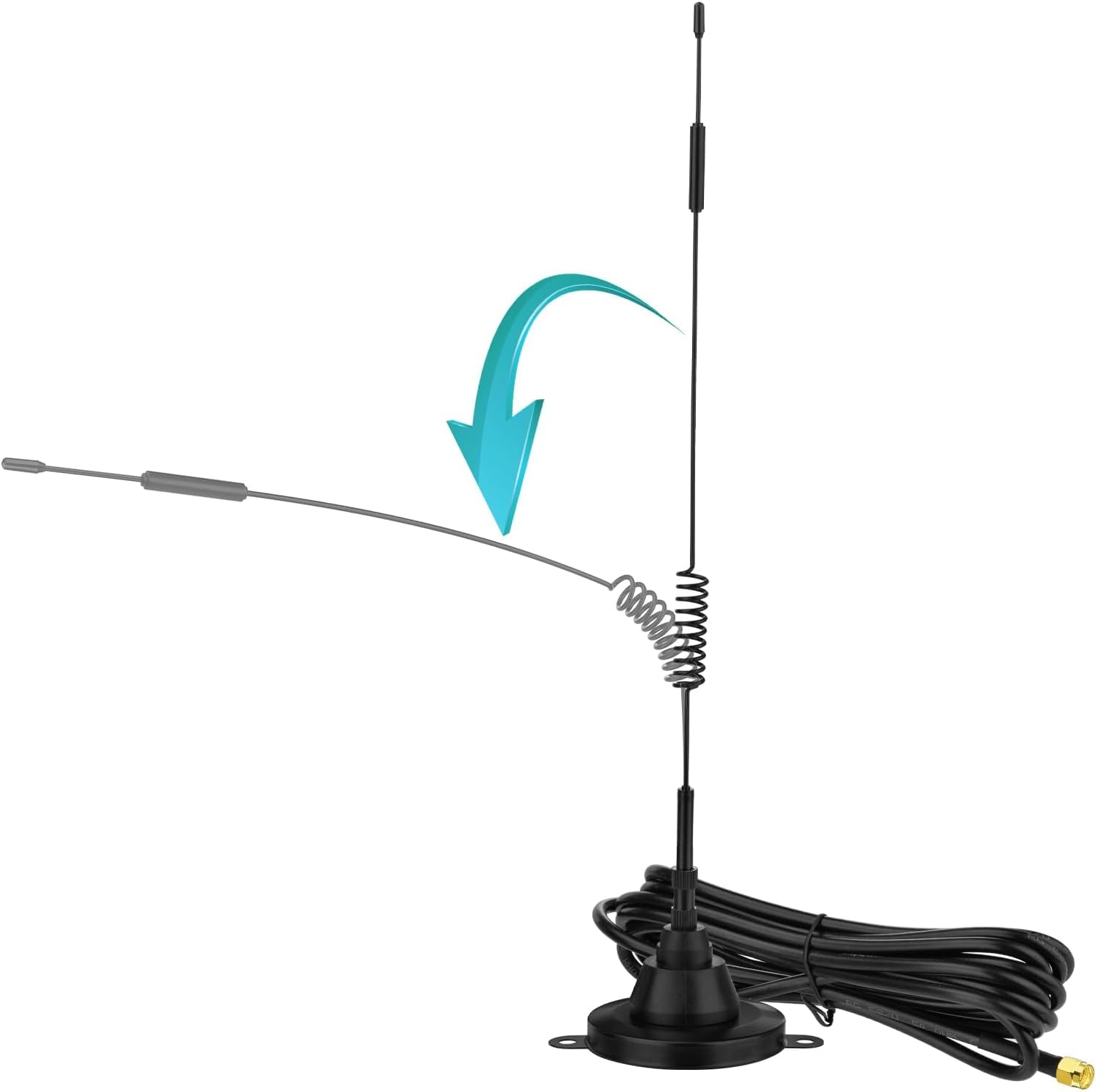 SUPERBAT 4G LTE Antenna 7dbi 698-2700MHZ Magnetic Base SMA Male Antenna for Router M2M Gateway CPE Router Vehicle Car Mobile Cellular MMDVM Hotspot