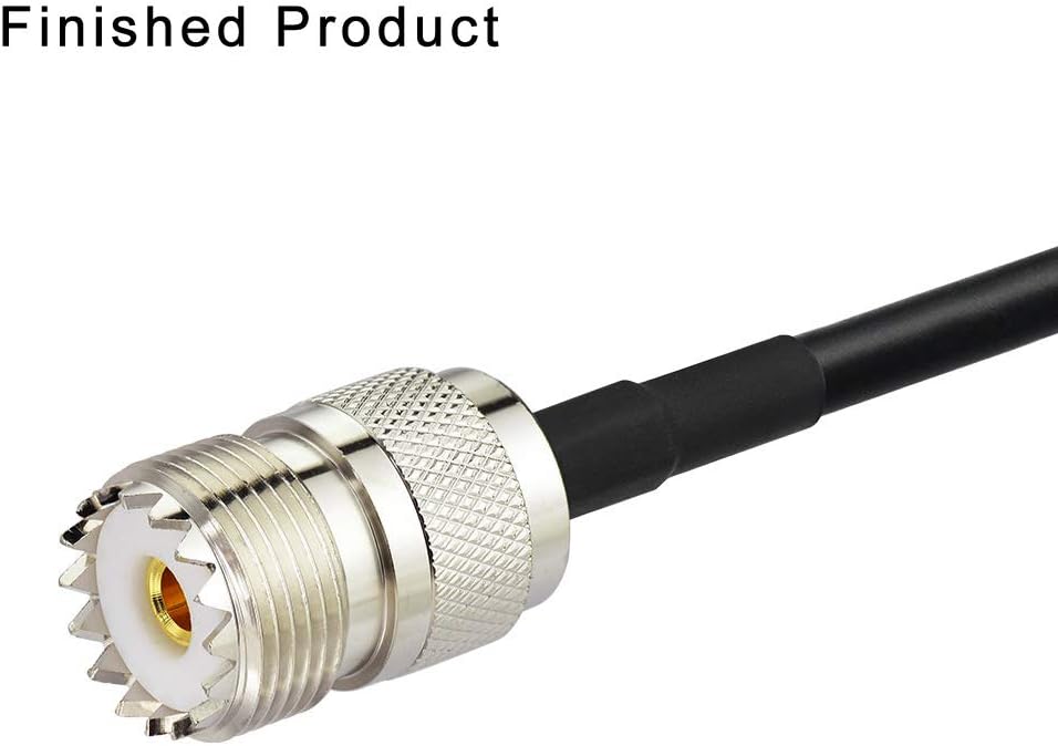 wlaniot PL259 & SO239 Crimp Connector Kit - Solder & Coax Jumper Cable for RG58, RG142, RG400, LMR195, RG303, RG141