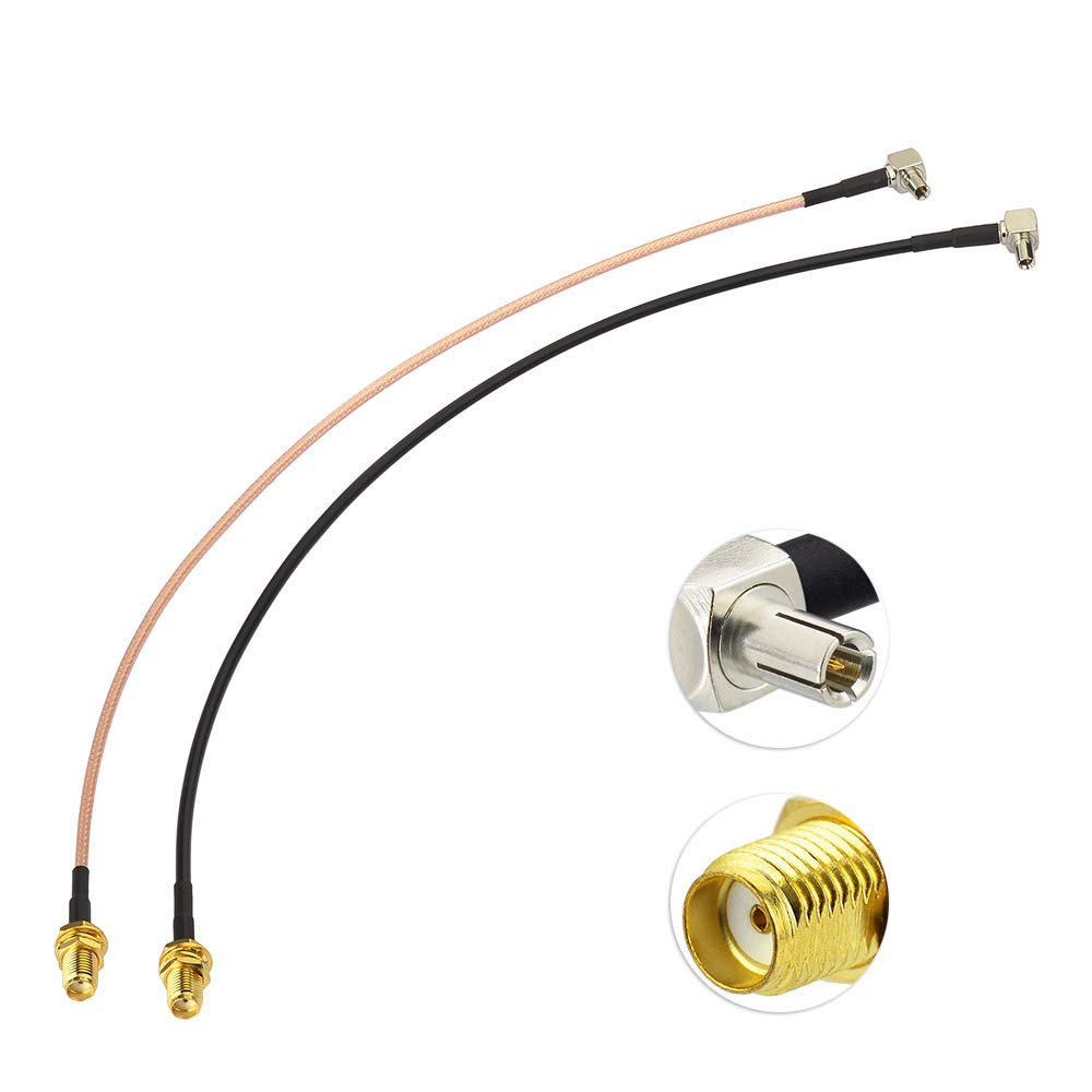 Superbat SMA to TS9 Cable Pigtail SMA Female to TS9 90 Degree External Antenna Adapter Cable for MiFi Router USB Modem & MiFi Hotspot Dongle (6" RG174 2pcs)