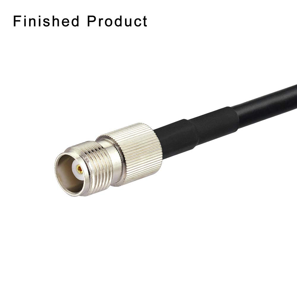 Superbat TNC Crimp Connectors Kit TNC Male + TNC Female Crimp Solder Connector Kit for RG58 RG303 RG141 RG142 RG400 LMR195 Low Loss Coax Cable(10 Pack in Total)