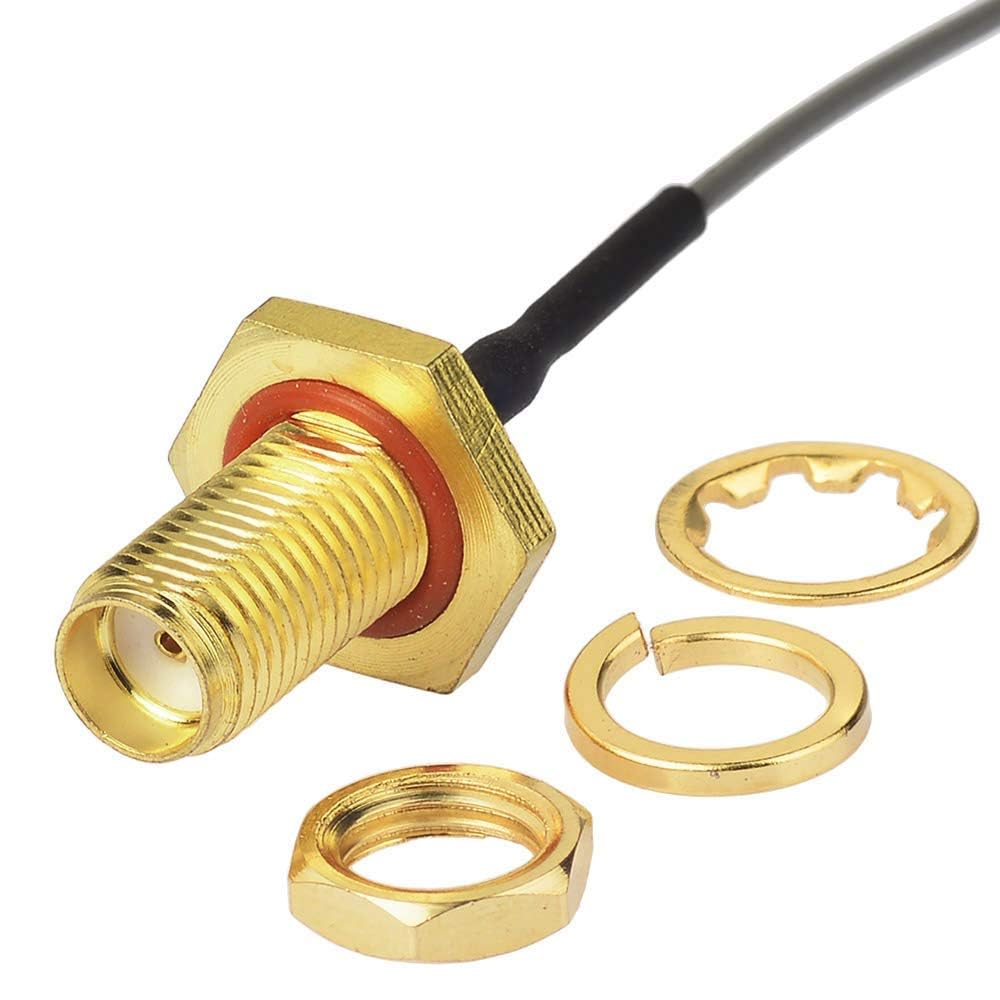 Superbat SMA Pigtail 6inch SMA Female Cable Wi-Fi Low Loss Extension Cable for Wireless Router Mini PCIe Cards Network PCI WAN Repeater Module 5-Pack