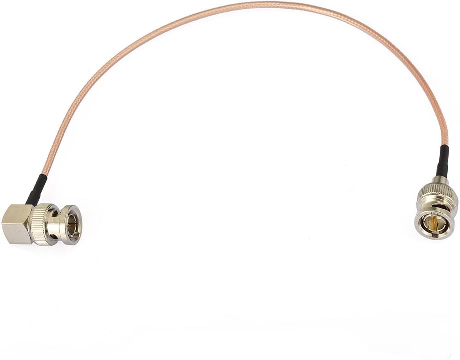 Superbat 3G/HD SDI Cable BNC Male to Male Jumper Cable 75 Ohm for Cameras and SDI Video,Supports HD-SDI/3G-SDI/4K DVR Recorder Monitor Converter etc.(Straight to Right Angle,1Pcs)