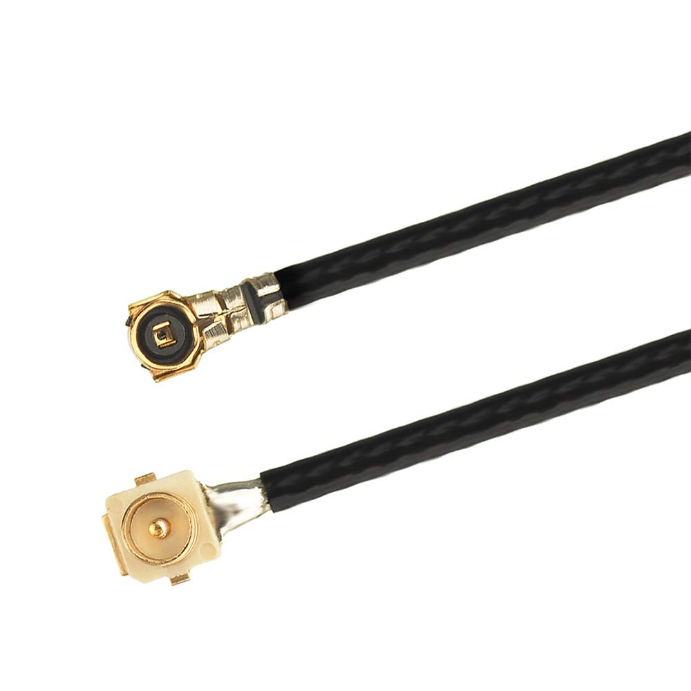 Superbat MHF4/IPEX4/IPX4 to U.FL Cable (10cm/3.9") - Female to IPX (IPEX/UFL) Male RF Pigtail - 1.13MM Low-Loss Extension 2-Pack