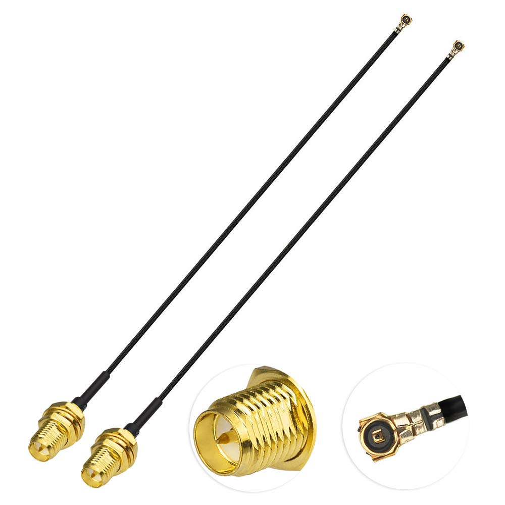 Superbat U.FL to RP-SMA Pigtail 12inch RP SMA Female to UFL/IPEX Cable for Wireless Routers Mini PCIe Cards Network PCI WiFi External Antenna Mod Tmobile Gateway 5-Pack