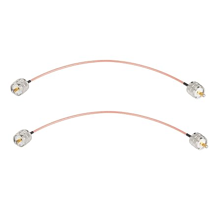 Superbat PL259 to PL259 Cable  Flexible Low-Loss RF RG316 Coaxial Cable PL-259 Jumper for Ham Radio, Antenna Analyzer Tuner Dummy Load SWR Meter and RF Equipment 2-Pack