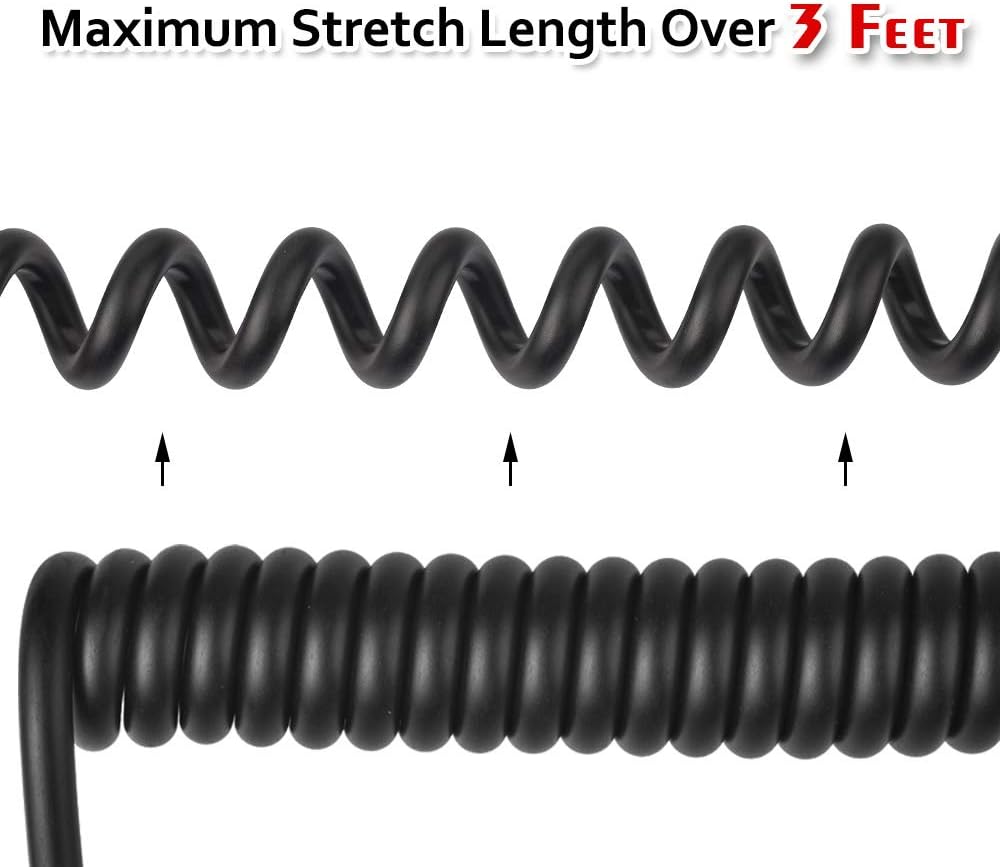 Superbat 3ft BNC SDI Coil Cable 75Ohm - HD-SDI/3G-SDI SDI Video Cable for Cameras & Video Equipment
