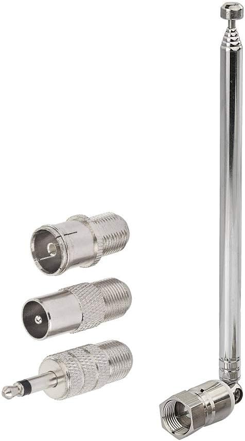 Click to see full view Superbat FM Antenna Telescopic 75 Unbal F Type Connector Radio Replacement Antenna with Adapter for TV AM FM Radio Stereo Receiver Bose Wave Radio etc.