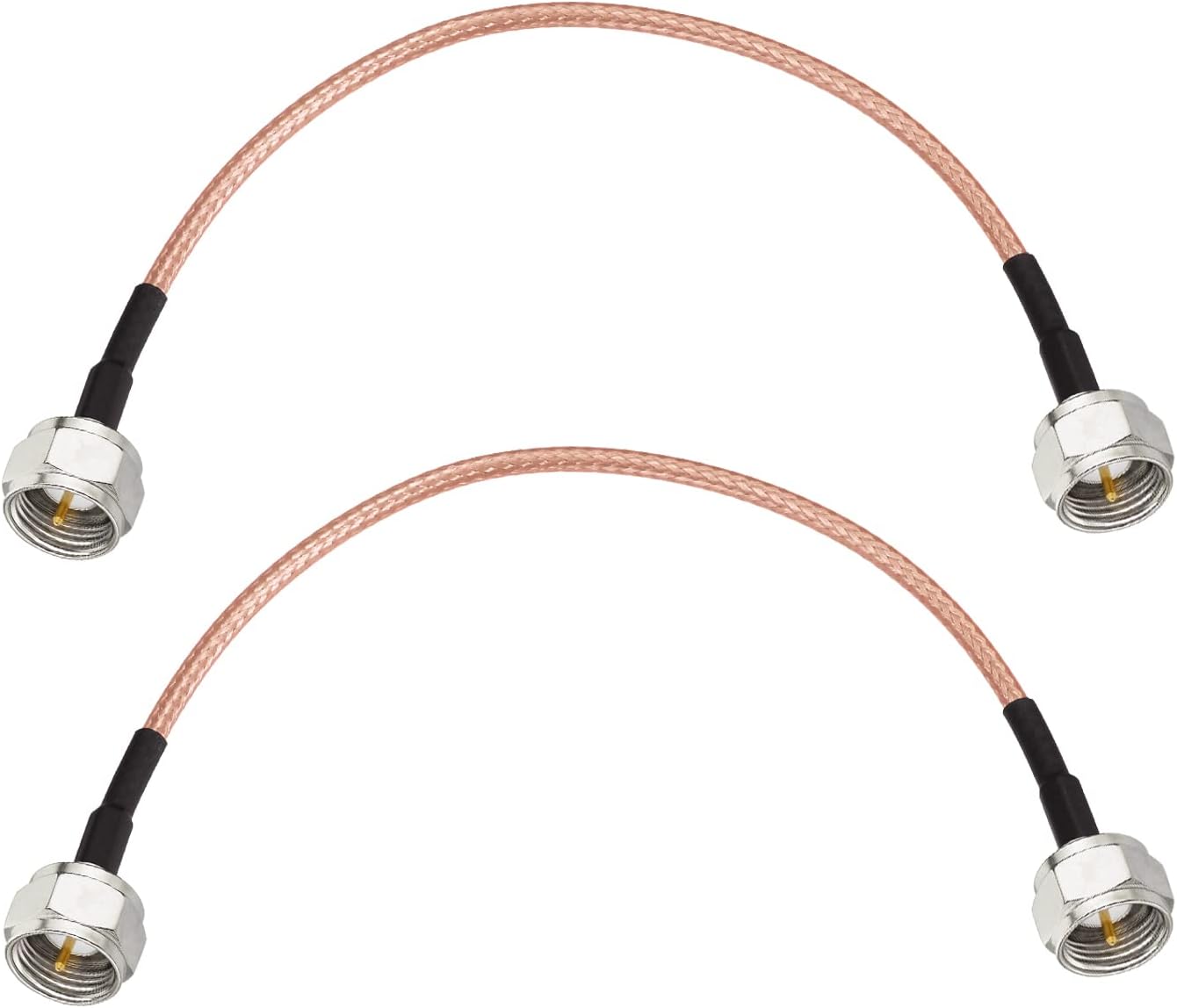 Superbat TV Coax Cable, Slim Coax 75 Ohm RG179 with F-Type Connectors for TV, Satellite & Antenna Cable 2-Pack