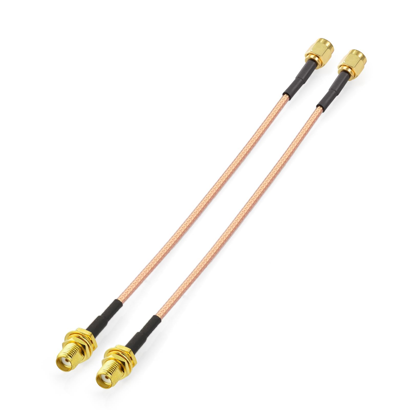 Superbat SMA Male to SMA Female Bulkhead RG316D Cable 3ft 50 Ohm for 4G LTE Router/Cellular Gateway/SDR USB Dongle/GPS Antenna - High-Frequency Low-Loss Coaxial Jumper 2-Pack