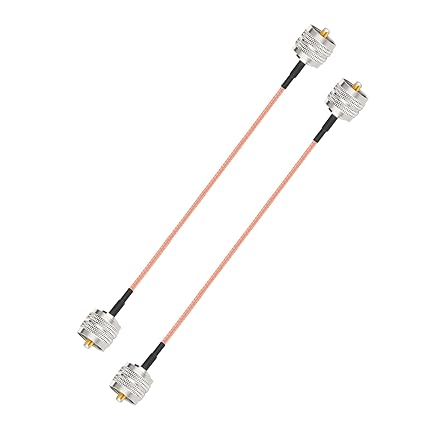 Superbat PL259 to PL259 Cable  Flexible Low-Loss RF RG316 Coaxial Cable PL-259 Jumper for Ham Radio, Antenna Analyzer Tuner Dummy Load SWR Meter and RF Equipment 2-Pack