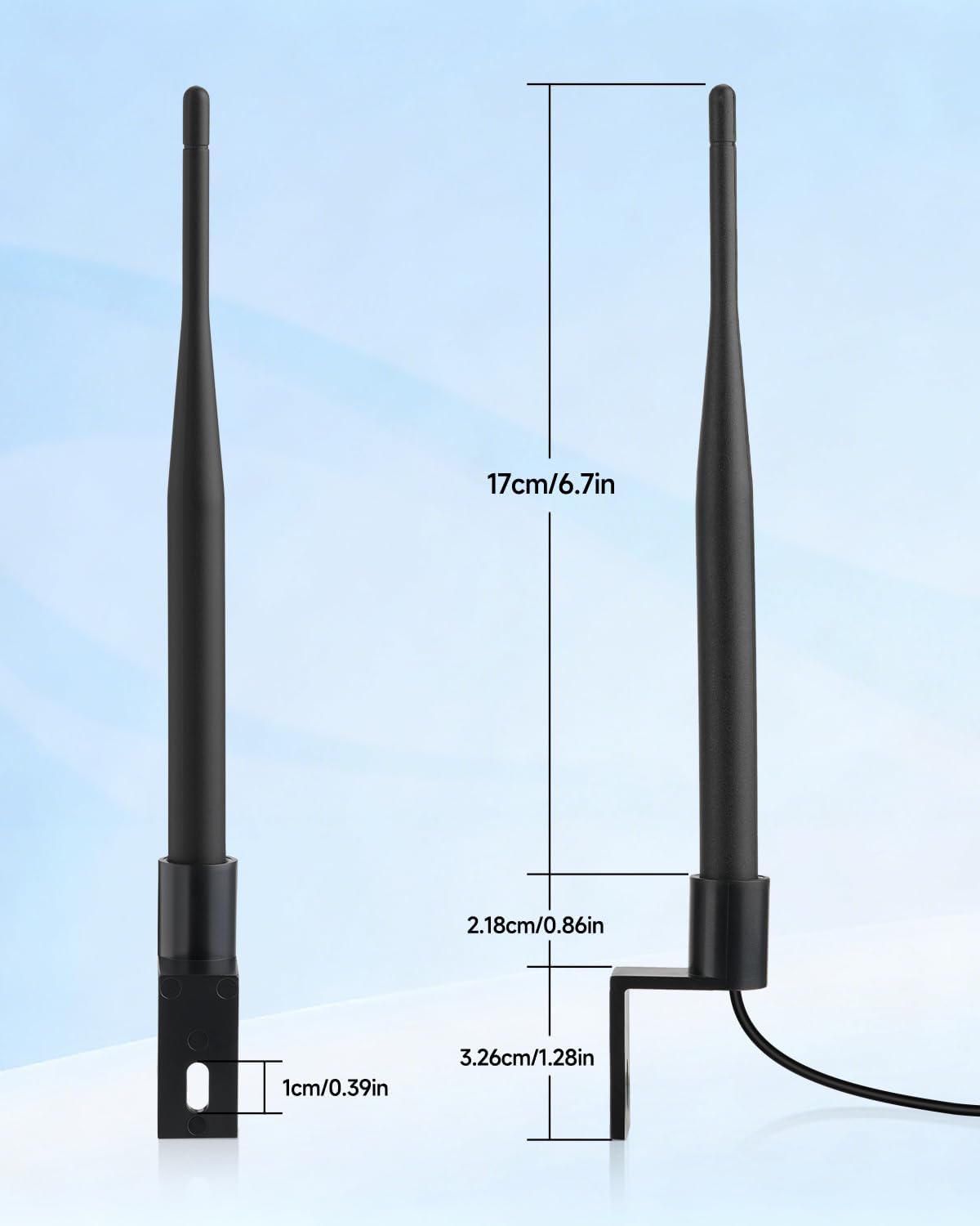 Superbat SMA Antenna 698-2700MHz 5dBi Omni-Directional 4G LTE Cellular Antenna with 10ft Cable Mounting Bracket for Cellular Signal Booster Camera Router Gateway etc.