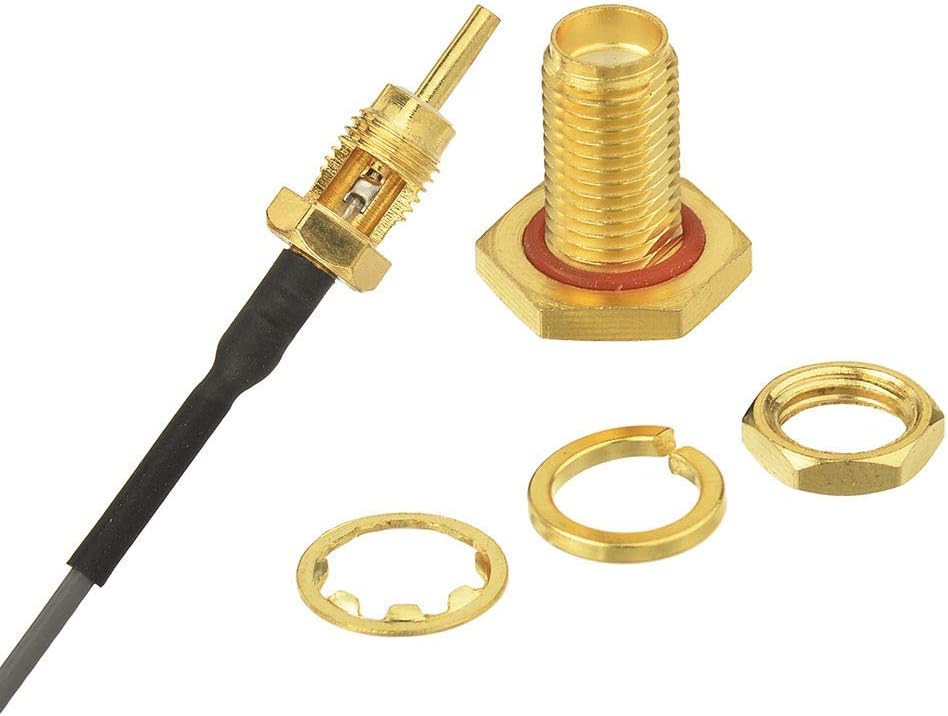 Superbat 2" U.fl/IPEX Cable Mini PCI to SMA Female Low Loss Coaxial Cable for Wireless Routers Mini PCIe Cards Network Extension Bulkhead Pigtail PCI WiFi WAN Repeater 2-Pack