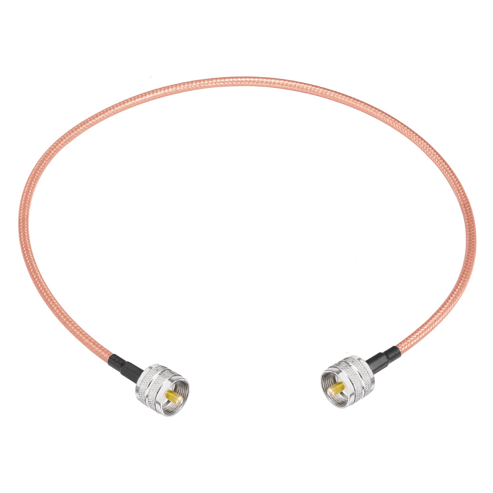 SUPERBAT CB Jumper Cable, UHF Male to Male PL-259 Jumper 12inch High Power Low Loss RG142 Digital Coax Cable for HAM & CB Radio Antenna Analyzer Dummy Load SWR Meter