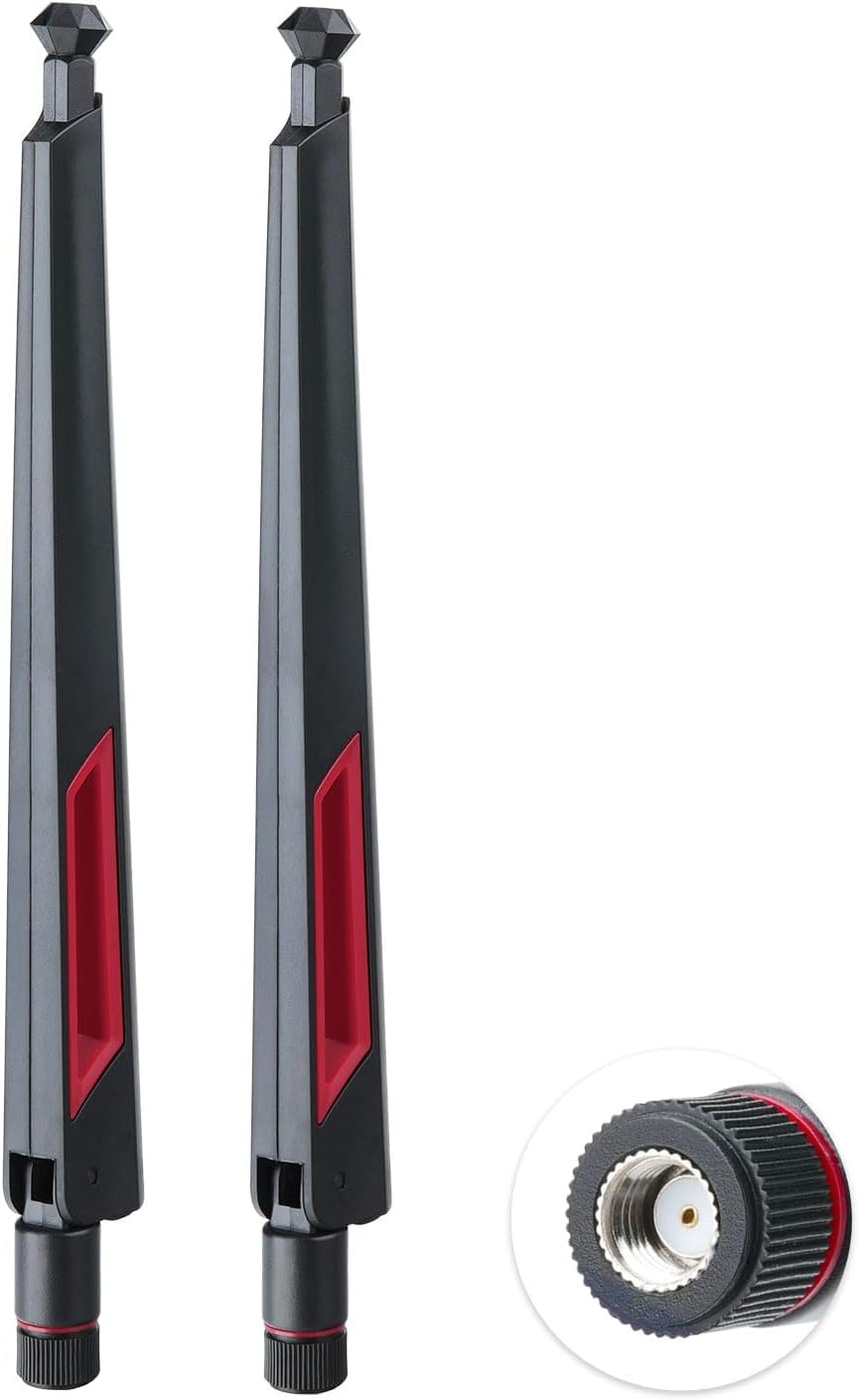 Superbat Dual Band 2.4GHz 5GHz 5.8GHz Antenna WiFi Antenna Replacement for Desktop PC Furrion Back Up RV Camera Booster Wireless Signals 2-Pack