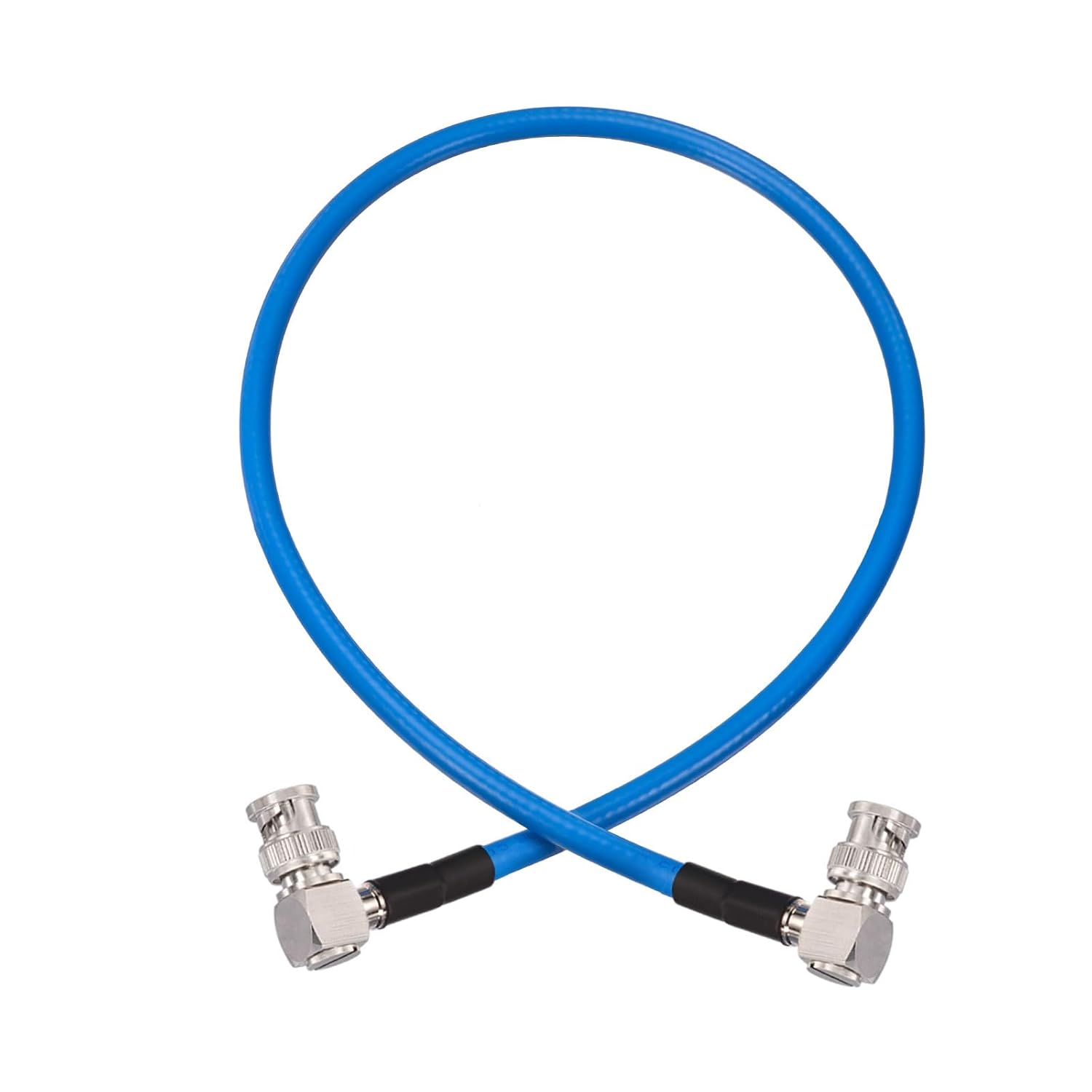 Superbat SDI Cable Short BNC Cable 3G/6G/12G Blue Belden 1694A Cable Supports HD-SDI/3G-SDI/4K/8K Monitor,Precision BNC Video Cable Right Angle to Right Angle