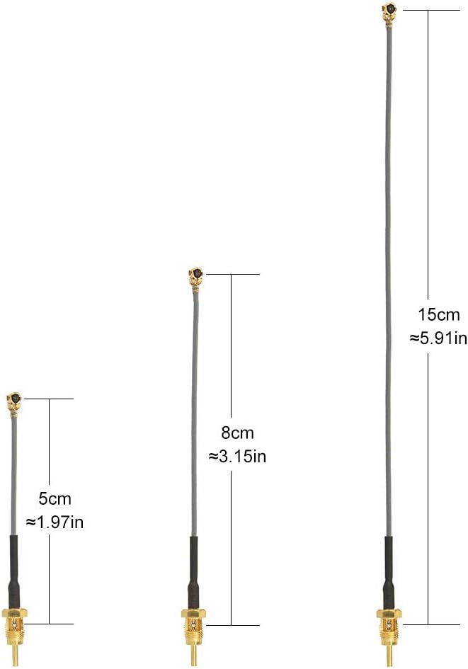 Superbat 2" U.fl/IPEX Cable Mini PCI to SMA Female Low Loss Coaxial Cable for Wireless Routers Mini PCIe Cards Network Extension Bulkhead Pigtail PCI WiFi WAN Repeater 2-Pack