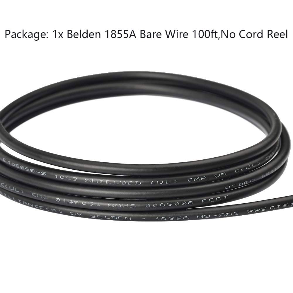 Superbat Belden 1855A Thin and Flexible Coaxial Cable 100ft,75 Ohm Low Loss Serial Digital Coax for Professional Video Production and Broadcasting,Support 3G 6G HD SDI 1080P Signal Transmission