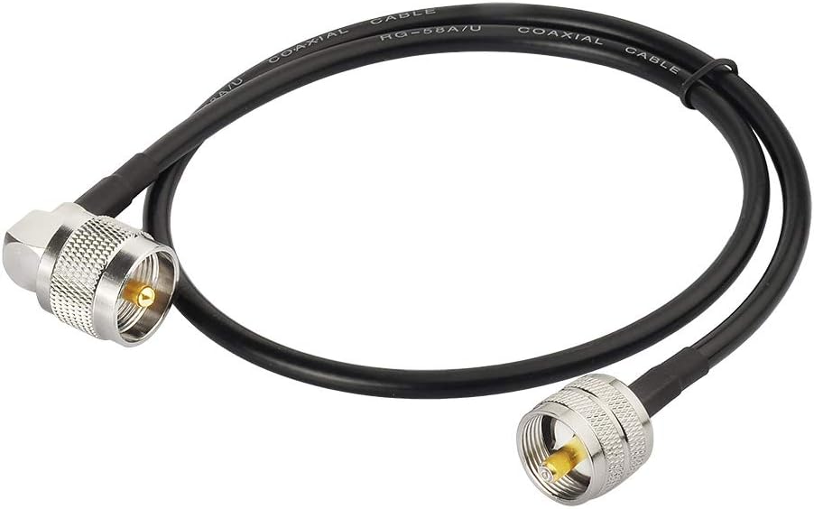 Superbat PL-259 Jumper Cable UHF (Pl259) Male to Male Low Loss Digital RG58 Coax Cable (2 Foot RG58) for HAM & CB Radio,Antenna Analyzer,Dummy Load,SWR Meter 2-Pack