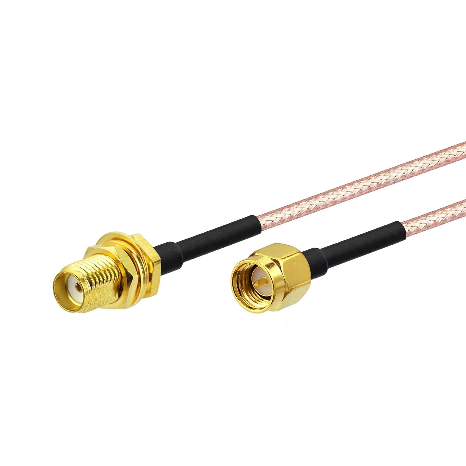 Superbat SMA Male to SMA Female Bulkhead RG316D Cable 3ft 50 Ohm for 4G LTE Router/Cellular Gateway/SDR USB Dongle/GPS Antenna - High-Frequency Low-Loss Coaxial Jumper 2-Pack