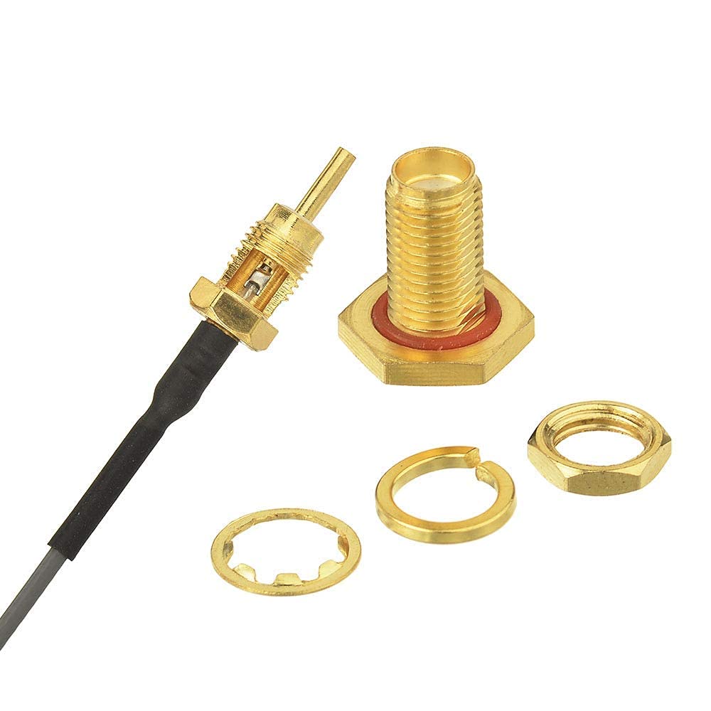 Superbat SMA Pigtail 6inch SMA Female Cable Wi-Fi Low Loss Extension Cable for Wireless Router Mini PCIe Cards Network PCI WAN Repeater Module 5-Pack