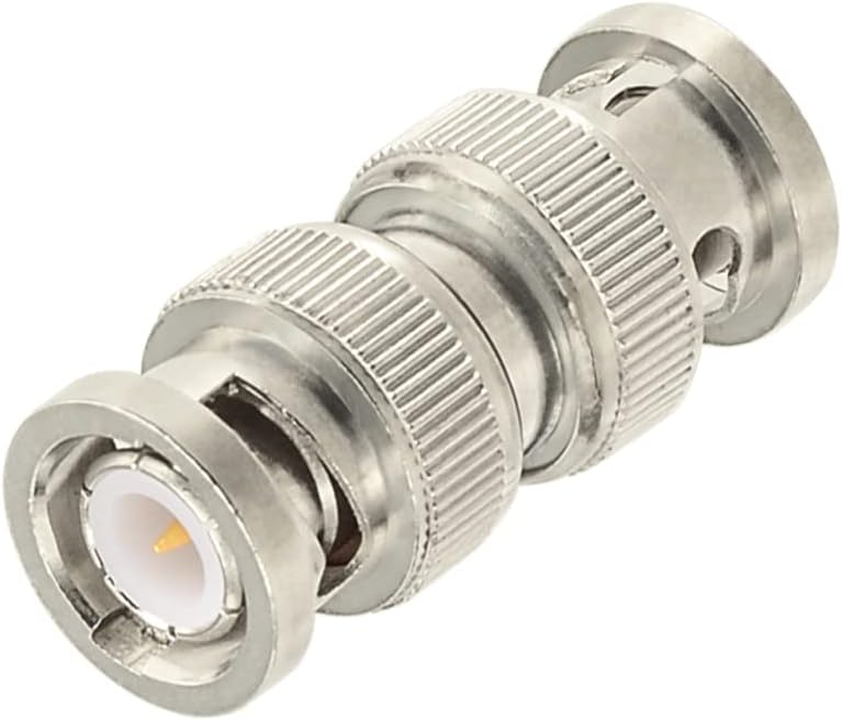 Superbat BNC Adapter 50 Ohm BNC Male to Male Connectors for CCTV Video Camera System HDTV RG59 Coaxial Cables etc. 5pcs