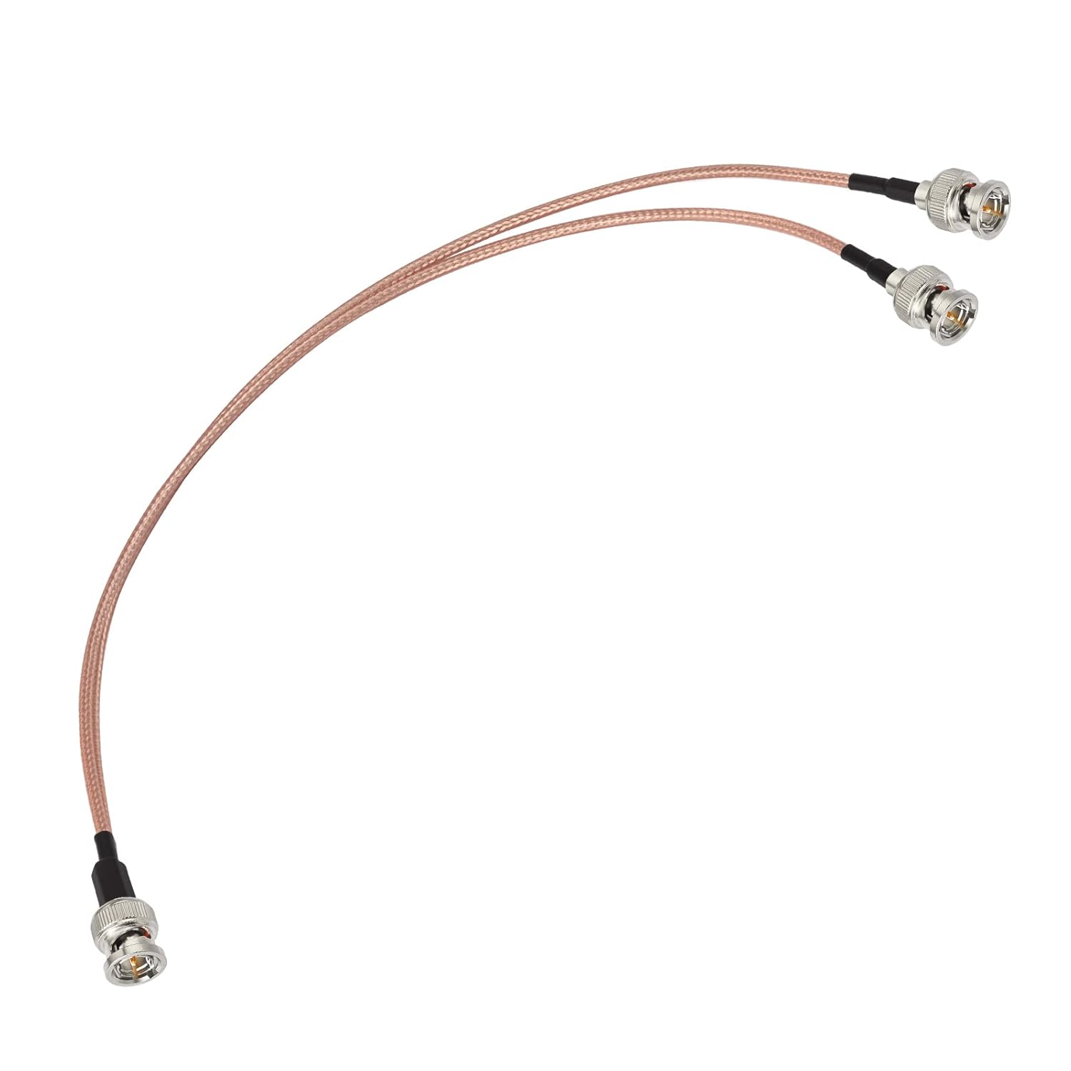 Superbat BNC Coax Splitter 75 Ohm - Dual Male SDI Video Cable (30cm, 12 inches) for Cameras, DVR, Recorder