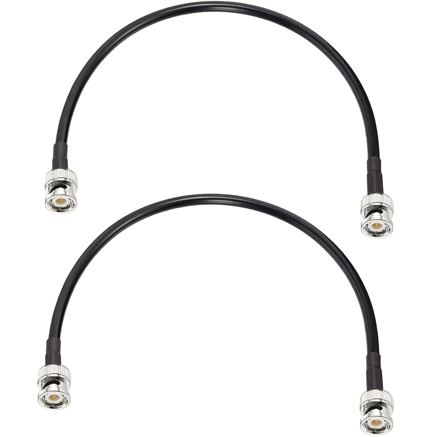 Superbat BNC Male to Male RG58 Coaxial Cable  50 Ohm BNC Jumper for Amateur Ham Radio Scanner CCTV Two Way Radio Antenna Tuner 2-Pack