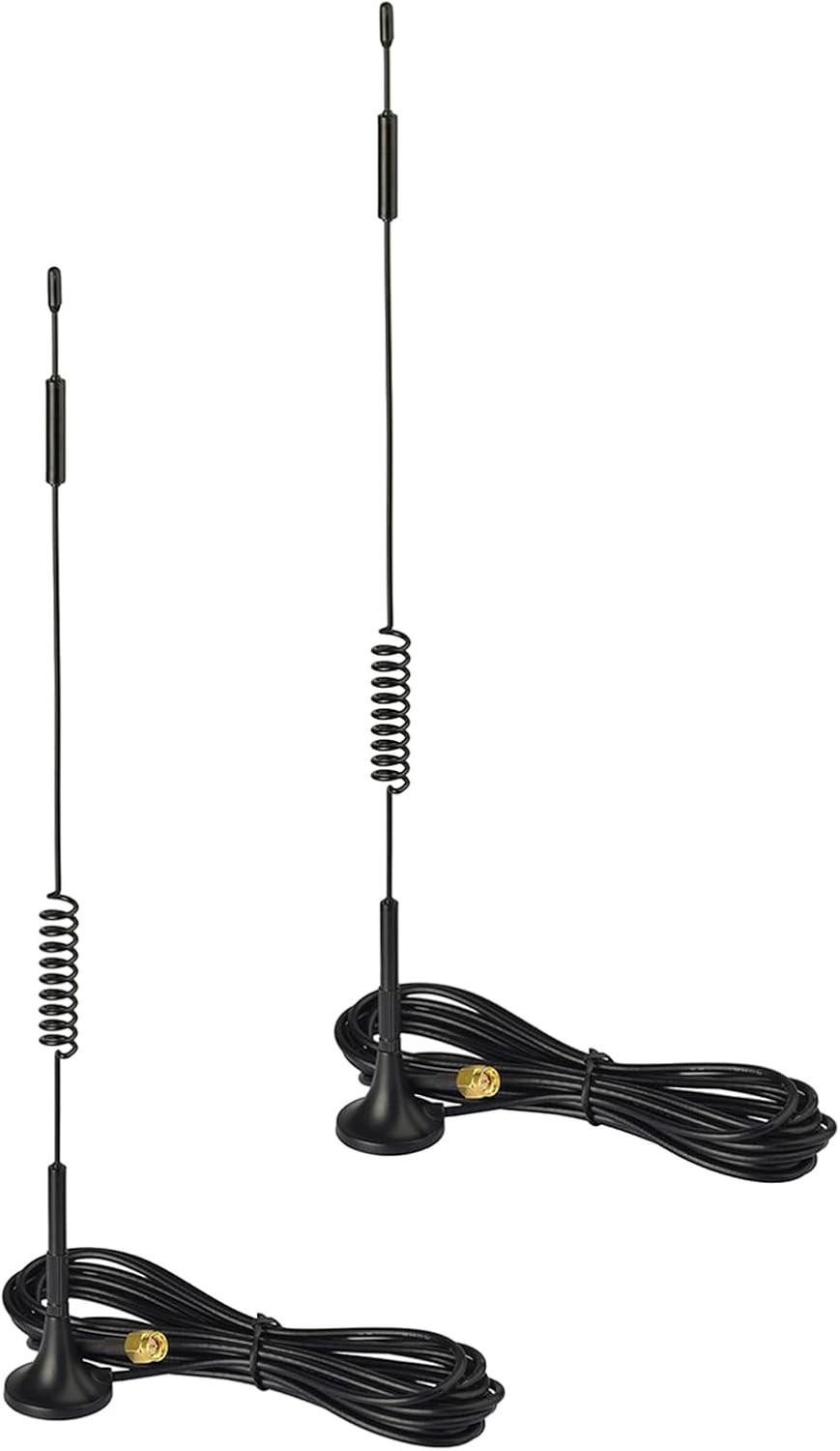 Superbat 4G LTE Antenna 7dBi Magnetic SMA Male Cellular Antenna 2-Pack for 4G LTE Wireless CPE Router Hotspot Cellular Gateway Industrial IoT Router Game Camera Security Camera