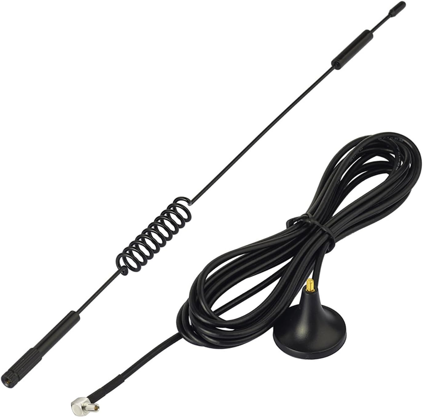 Superbat 7dBi External Magnetic Coil Antenna TS9 Connectors Antenna for Modem Dongle AT&T Nighthawk M5 / MR5100 M1 / MR1100, Verizon Jetpack 8800L MiFi Hotspots 2-Pack