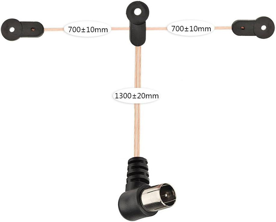 Superbat FM Antenna Dipole Antenna Indoor 75 Ohm with F Type Male Connector for Yamaha Sony Bose Natural Sound Stereo Receiver