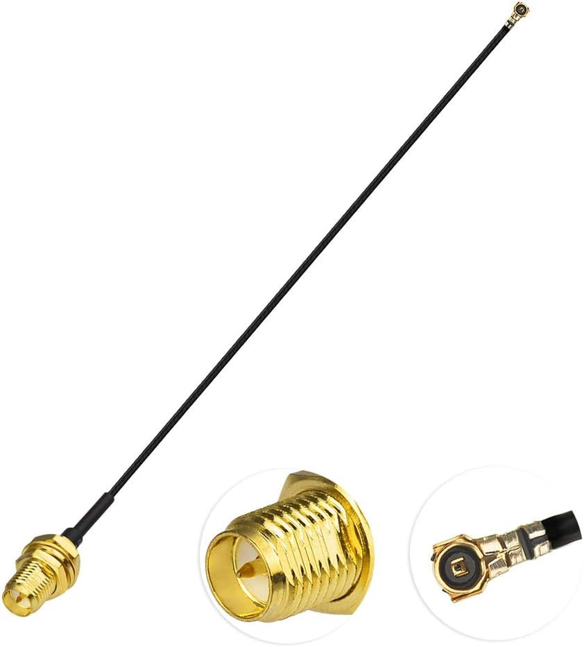 SUPERBAT U.fl/IPEX MHF4 Cable (6inch 2-Pack) MHF4 to RP-SMA Bulkhead Cable for M.2 NGFF Interface Mini PCIe Cards WiFi Bluetooth Antenna Extension Cable PCI Router