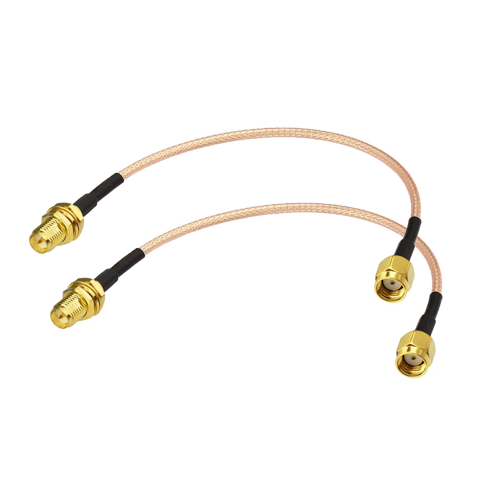 Superbat RP-SMA Female to RP-SMA Male RG316D Extension Cable 6inch,High-Speed Low Loss Coaxial Jumper for 5G WiFi Router/Drone/Antenna 2-Pack