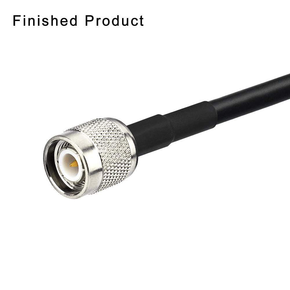 Superbat TNC Crimp Connectors Kit TNC Male + TNC Female Crimp Solder Connector Kit for RG58 RG303 RG141 RG142 RG400 LMR195 Low Loss Coax Cable(10 Pack in Total)