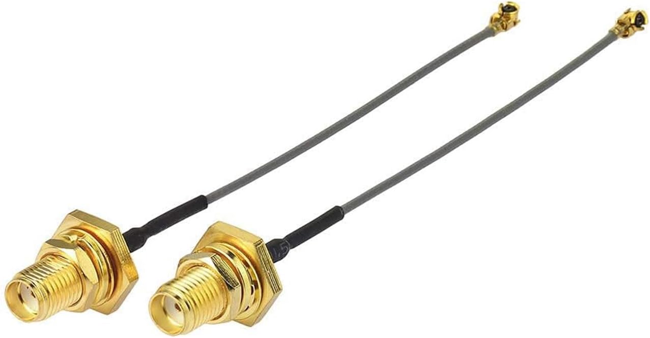 Superbat 2" U.fl/IPEX Cable Mini PCI to SMA Female Low Loss Coaxial Cable for Wireless Routers Mini PCIe Cards Network Extension Bulkhead Pigtail PCI WiFi WAN Repeater 2-Pack