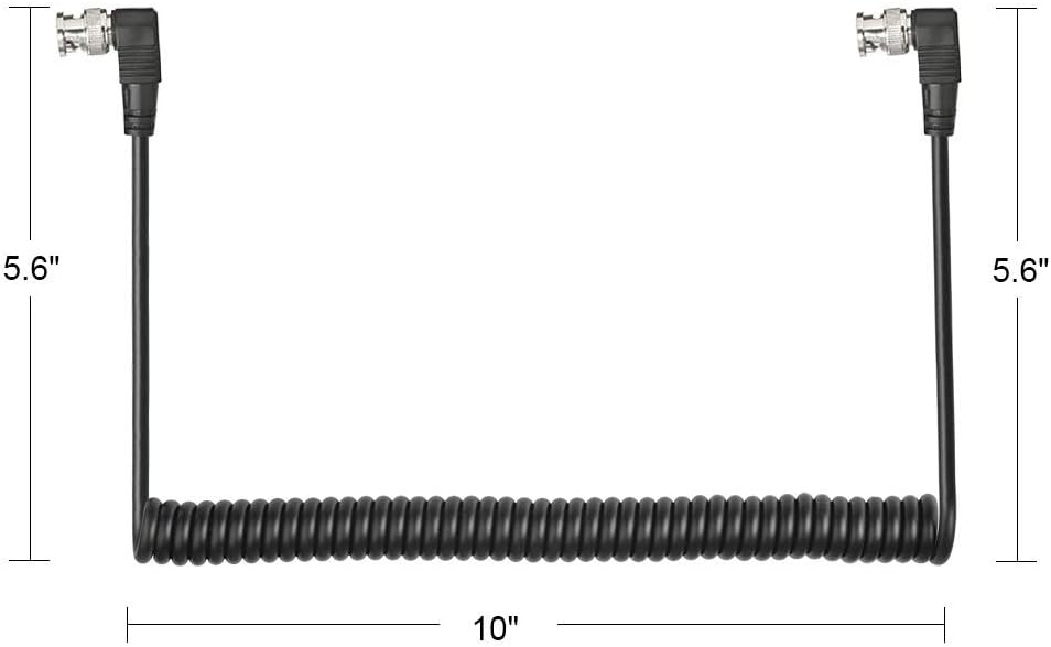 Superbat 3ft BNC SDI Coil Cable 75Ohm - HD-SDI/3G-SDI SDI Video Cable for Cameras & Video Equipment