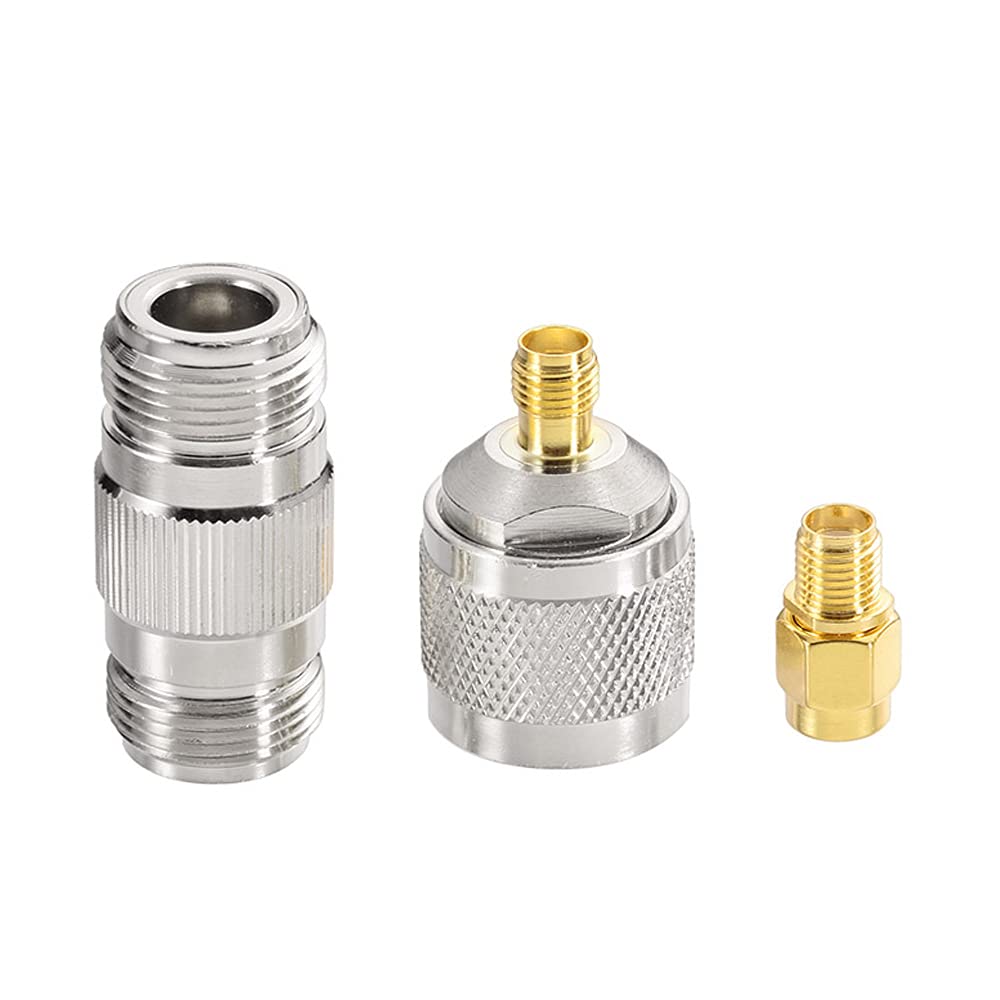 Superbat SMA Male to N Male RF Coaxial Coax Cable 25ft + 3pcs SMA to N Male/Female Coax Adapter Kit for Gateway Router 3G 4G LTE Ham Radio ADS-B Antenna etc