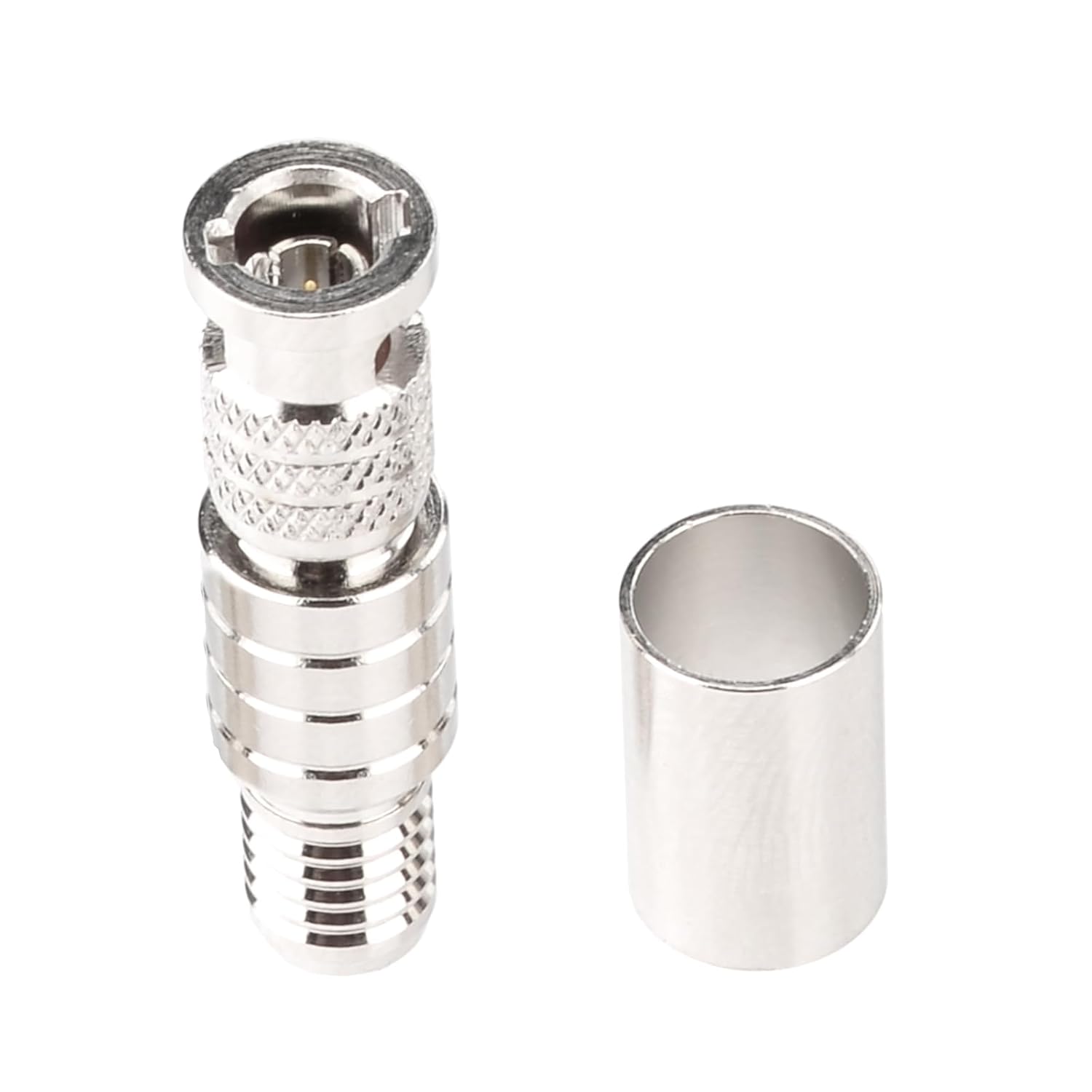 Superbat SDI Crimp Connector HDBNC Compression Connector for Belden 1694A RG6 Coaxial Cable 2-Pack for CCTV SDI HD-SDI Security Camera Siamese Theater Audio Video Cables