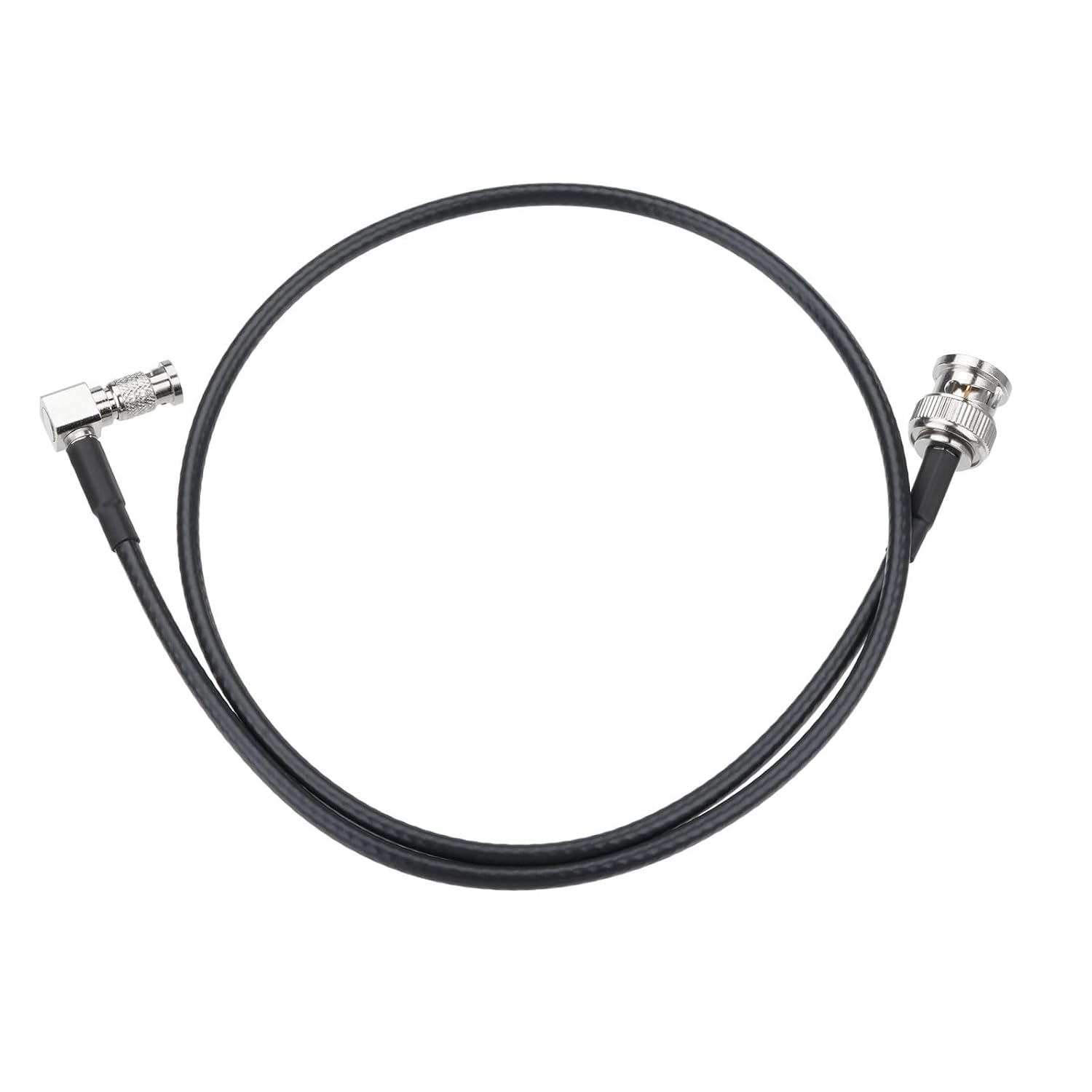 Superbat HDBNC to BNC Cable SDI BNC Male to HDBNC Male Cable Right Angle Belden 1855A, Support 3G/6G/12G-SDI,for Blackmagic Video Assist Monitor Camera Video Switcher 2-Pack