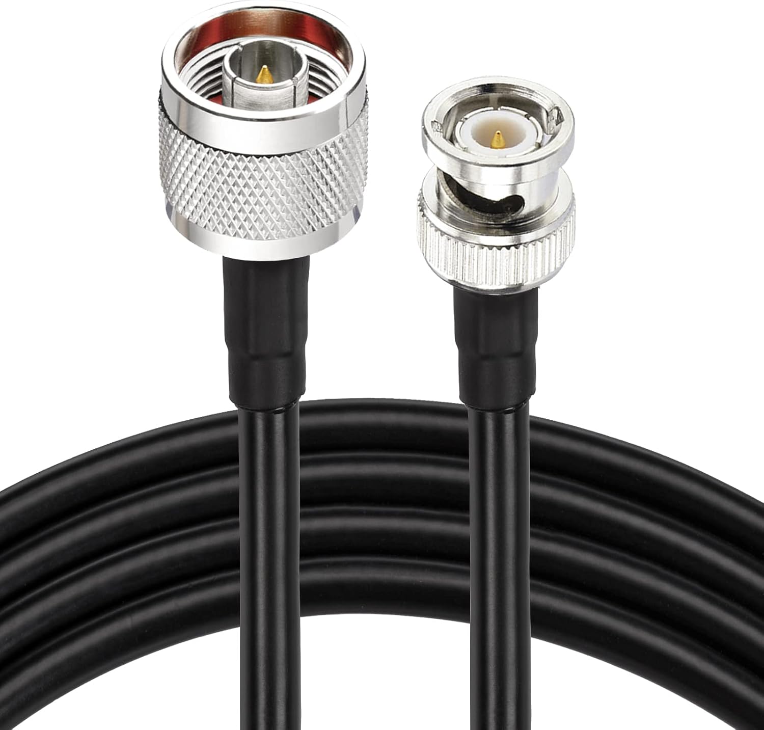 Superbat N Male to BNC Male Jumper Cable 50 Ohm 3ft Low Loss RG8X Cable for Scanner Antenna Splitter VHF Radio etc.