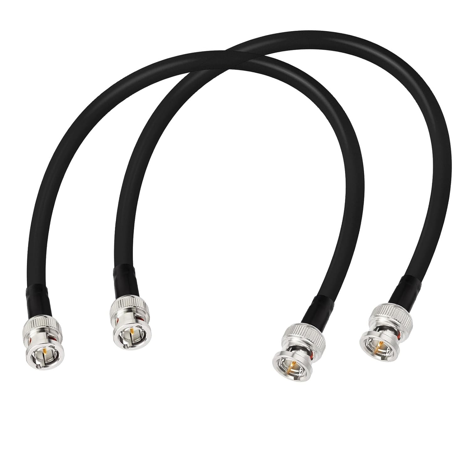Superbat SDI Cable 75 Ohm BNC Male Cable 3G/6G/12G (Belden 1694A Black) 2-Pack for Cameras BMCC Video Equipment Supports HD-SDI 3G-SDI 6G-SDI SDI Video Cable